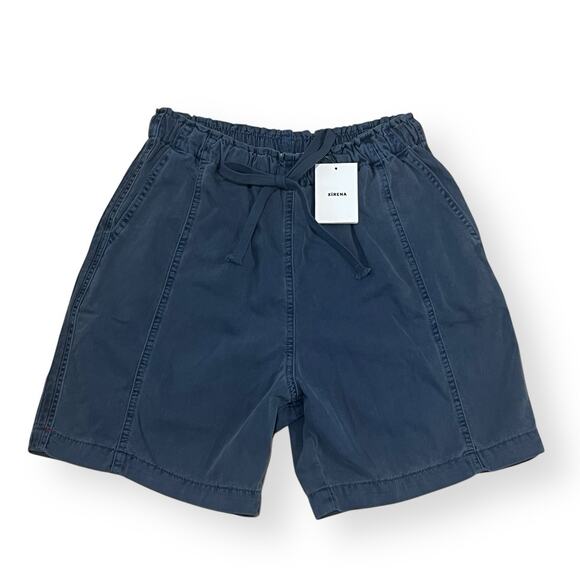 NWT Xirena Wyatt Shorts Sz S High Rise Elastic Waist Drawstring Washed Blue $209 - Picture 4 of 10